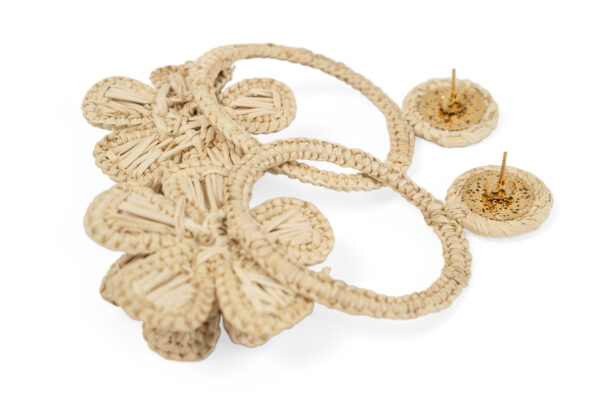 raffia earrings handmade earrings 2
