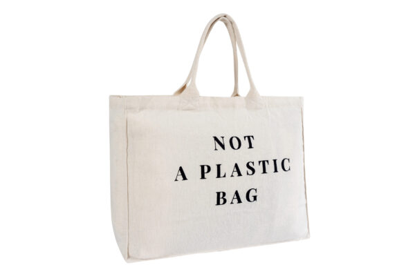 Sustainable Large Tote Bag Made with Recycled Cotton and Polyester