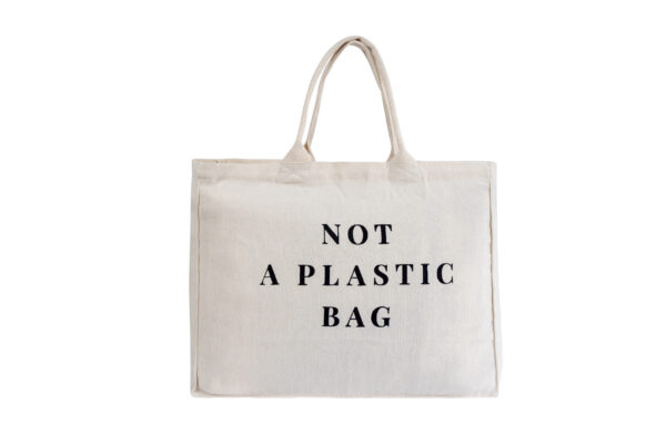 Sustainable Large Tote Bag Made with Recycled Cotton and Polyester - Image 2