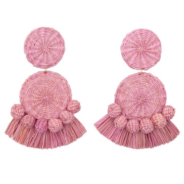 Handmade iraca earrings - Queen - Image 7