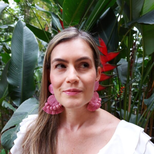 Handmade iraca earrings - Queen - Image 9