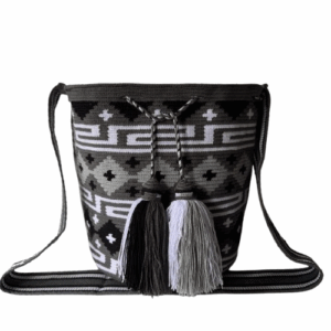 Handmade Large Wayuu bag, Colombian mochila wayuu. Ancient and precious piece of art made by indigenous. Exclusive and unique design. Shoulder or crossbody crocheted bag. Gift ready!