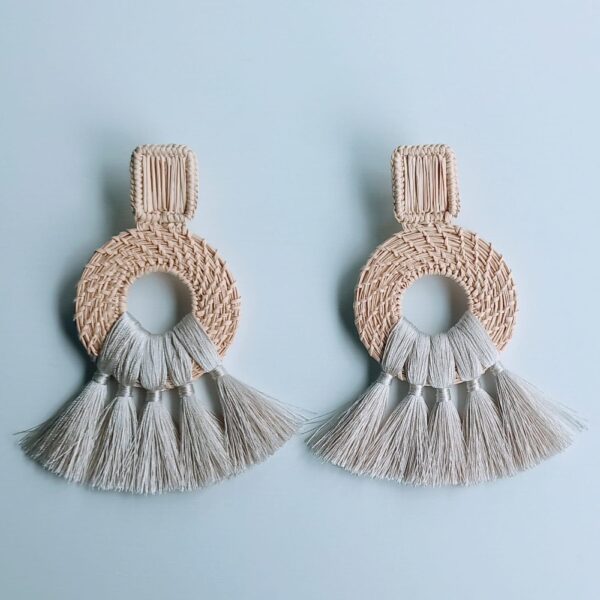 Handmade tassels earrings - Amazona natural - Image 10