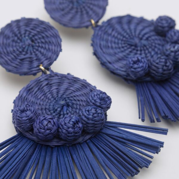 Handmade iraca earrings - Queen - Image 2
