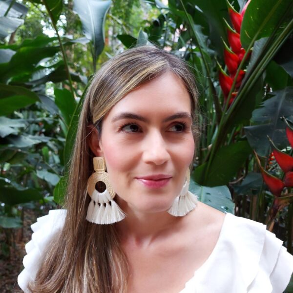 Handmade tassels earrings - Amazona natural - Image 6