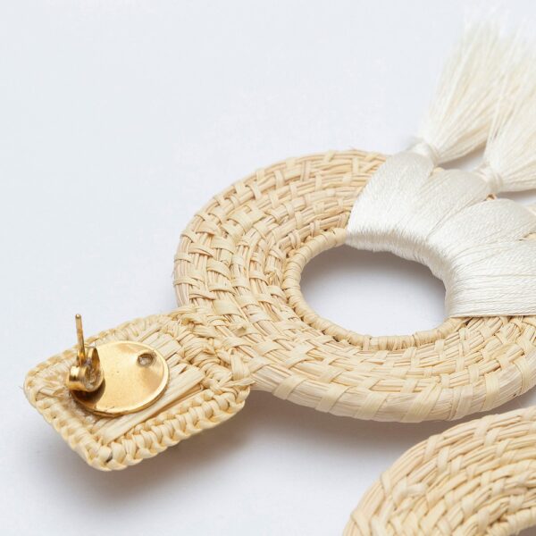 Handmade tassels earrings - Amazona natural - Image 4