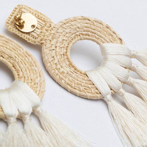 Handmade tassels earrings - Amazona natural - Image 2