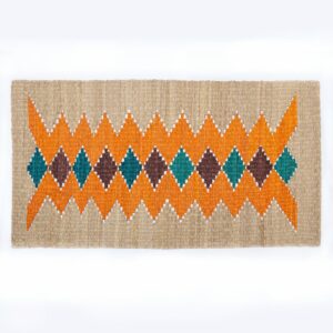 Straw handwoven table runner