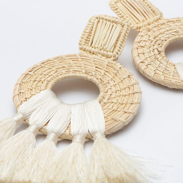 Handmade tassels earrings - Amazona natural - Image 3