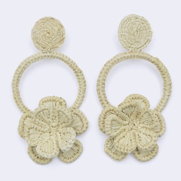 raffia earrings handmade earrings